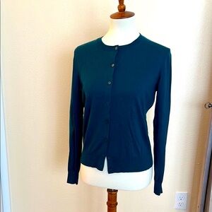 Chic Teal Button-Front Sweater